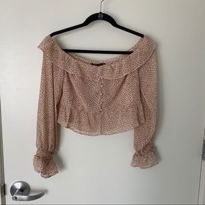 NastyGal ditsy floral crop top